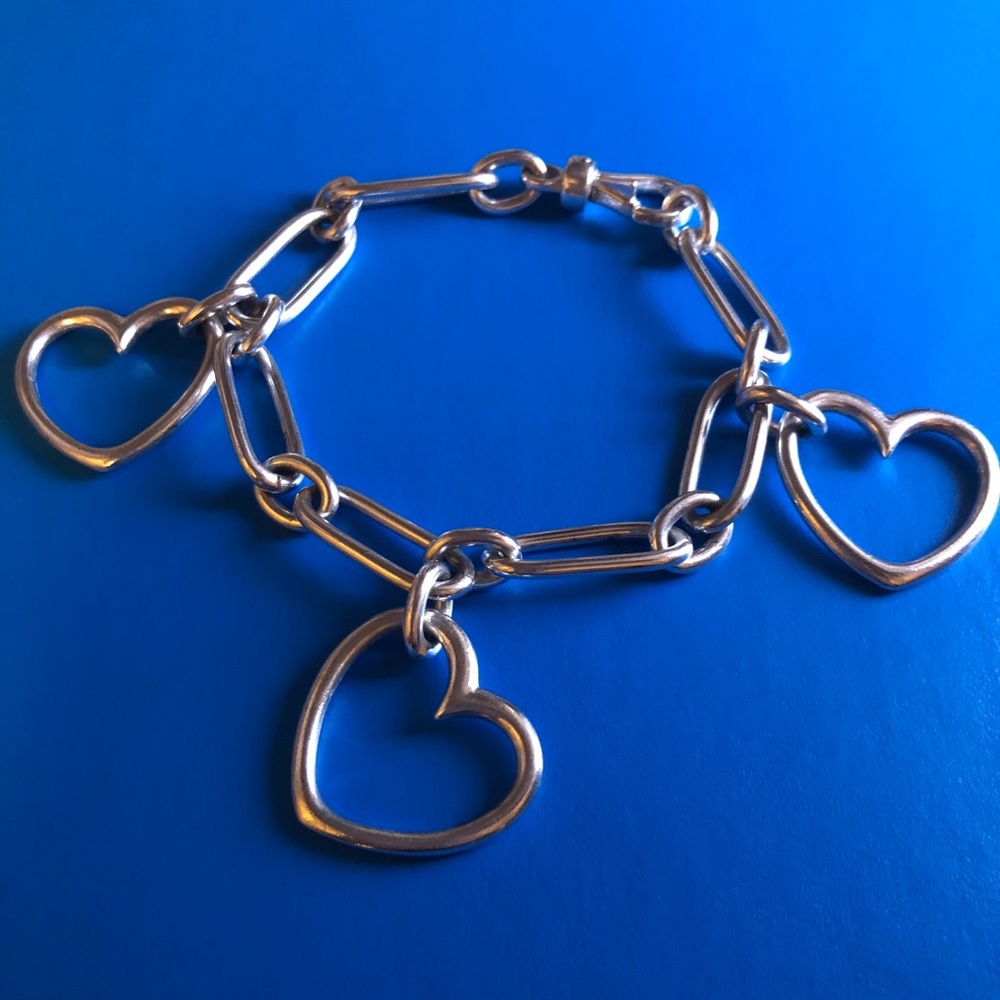 Vintage Italian Modernist Open Heart Bracelet